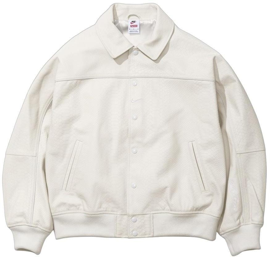 Supreme®/Nike® Leather Varsity Jacket view 9